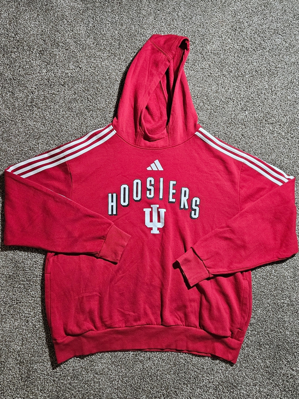 Indiana Hoosiers Adidas Sweatshirt Red White Men's XL